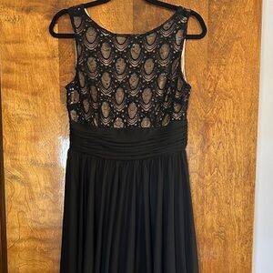 Elegant Black and Cream Dress by JH Evenings